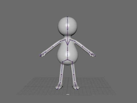 Stickman 02 Rigged Low Poly 3Dモデル