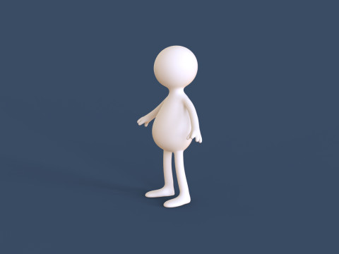 Stickman 02 Rigged Low Poly 3Dモデル