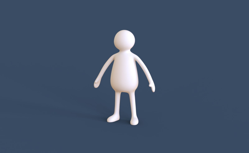 Stickman 03 Rigged Low Poly Modelo 3D .c4d .max .obj .3ds .fbx .stl .blend
