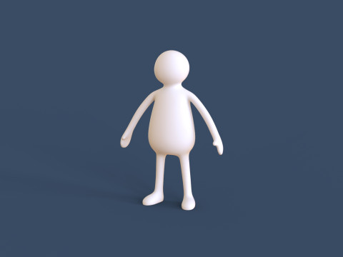 Stickman 03 Rigged Low Poly Modèle 3D