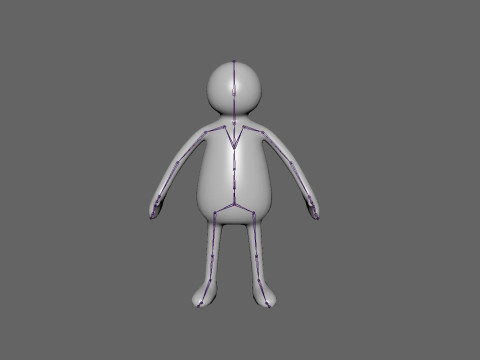 Stickman 03 Rigged Low Poly Modelo 3D