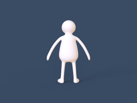 Stickman 03 Rigged Low Poly Modelo 3D