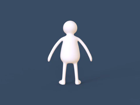 Stickman 03 Rigged Low Poly 3D Model