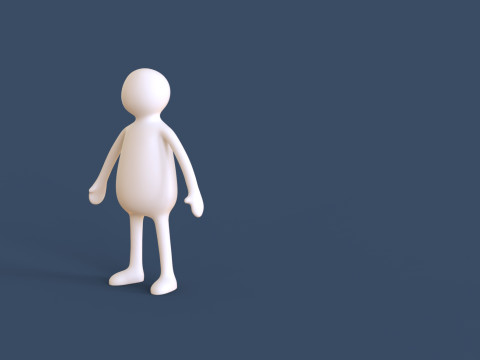 Stickman 03 Rigged Low Poly Modelo 3D