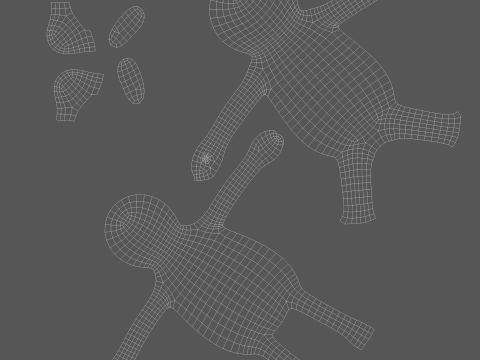 Stickman 03 Rigged Low Poly Modelo 3D