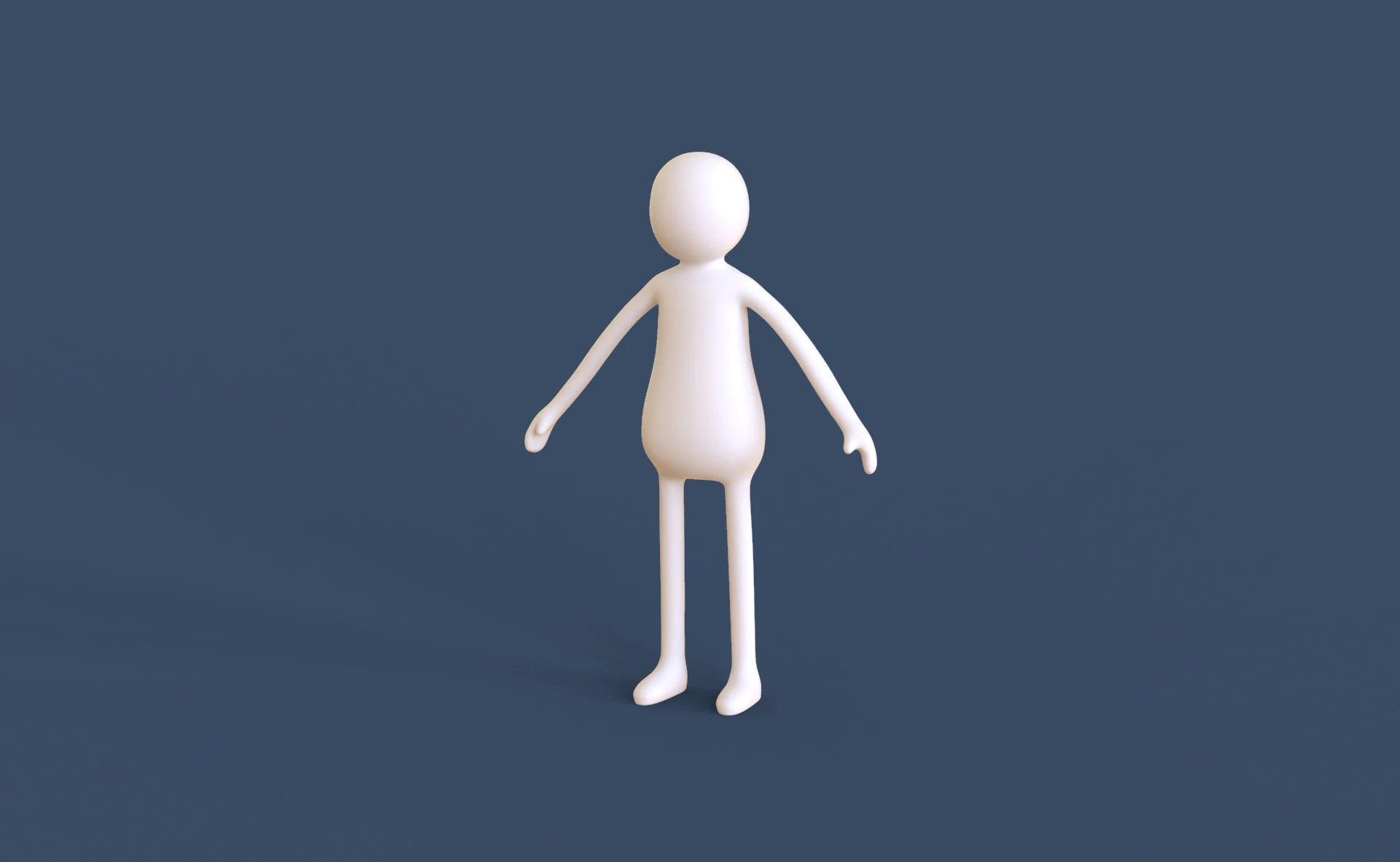 Stickman 04 Rigged Low Poly 3D Model .c4d .max .obj .3ds .fbx .stl .blend 