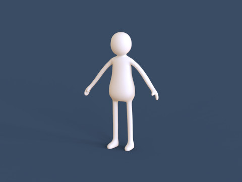 Stickman 04 Rigged Low Poly Modèle 3D