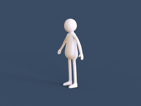 Stickman 04 Rigged Low Poly 3D मॉडल