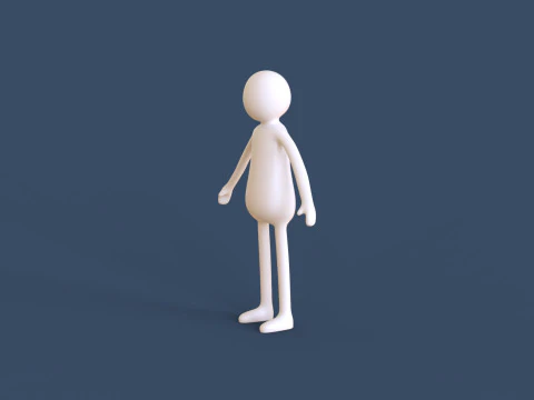 Stickman 04 Rigged Low Poly 3D Model