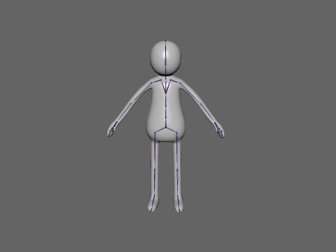 Stickman 04 Rigged Low Poly 3D मॉडल