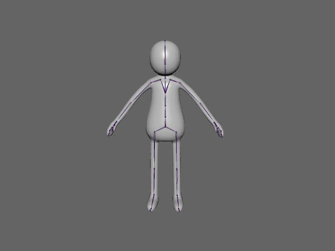Stickman 04 Rigged Low Poly 3D Model