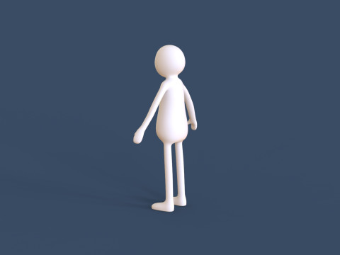 Stickman 04 Rigged Low Poly 3D मॉडल
