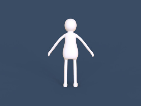 Stickman 04 Rigged Low Poly 3D मॉडल