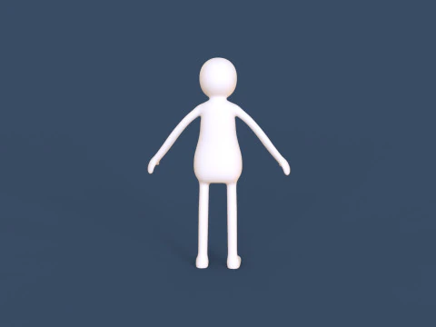 Stickman 04 Rigged Low Poly 3D Model