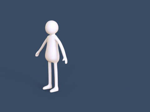 Stickman 04 Rigged Low Poly 3D Model