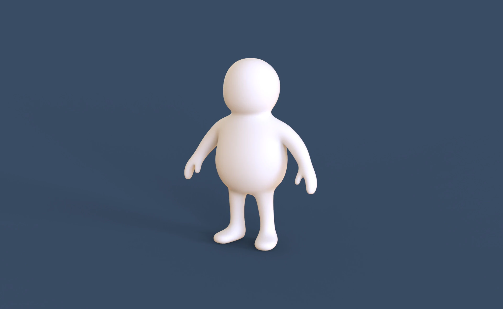 Stickman 05 Rigged Low Poly 3D Model .c4d .max .obj .3ds .fbx .stl .blend 