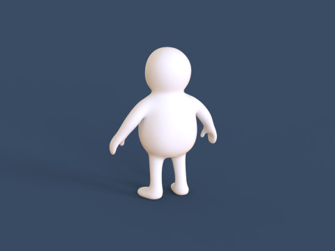 Stickman 05 Rigged Low Poly 3Dモデル