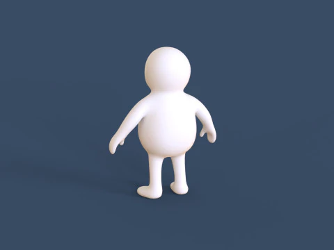 Stickman 05 Rigged Low Poly 3D Model