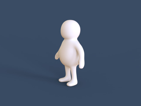 Stickman 05 Rigged Low Poly 3Dモデル