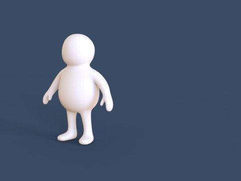 Stickman 05 Rigged Low Poly 3Dモデル