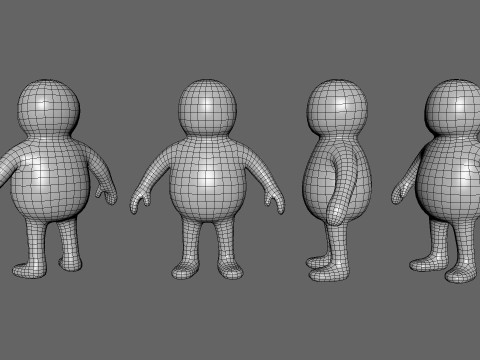 Stickman 05 Rigged Low Poly 3Dモデル