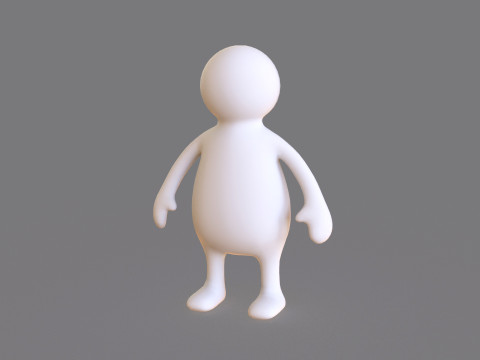 Stickman 06 Rigged Low Poly Modèle 3D