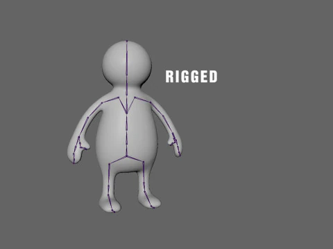 Stickman 06 Rigged Low Poly 3D Model