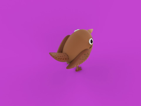 Stylized Cute - Sparrow Bird Modèle 3D