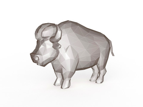 Bull Low Poly 3D मॉडल