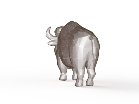 Bull Low Poly Modello 3D