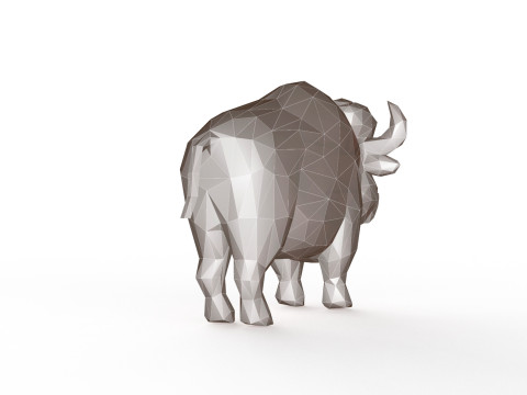 Bull Low Poly Modello 3D