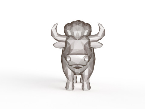 Bull Low Poly Modello 3D