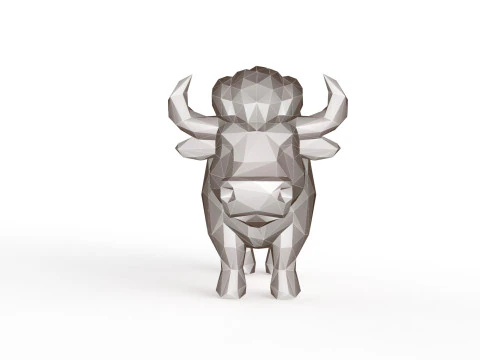 Bull Low Poly 3D Model