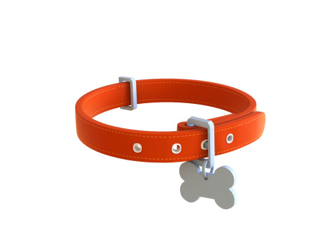 Cartoon Pet Collar 3D Model