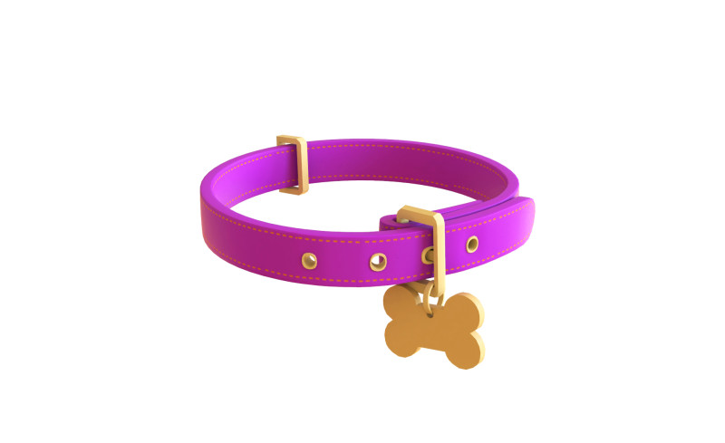 Cartoon Pet Collar v001 3D Model .c4d .max .obj .3ds .fbx .stl .blend 