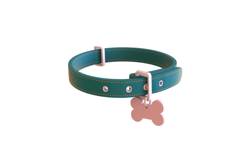 Cartoon Pet Collar v002 3D Model .c4d .max .obj .3ds .fbx .stl .blend 
