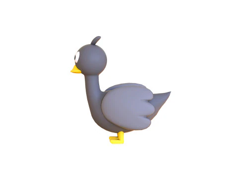 Oca del fumetto carina Modello 3D