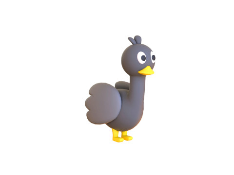Cartoon Goose Cute 3D Model