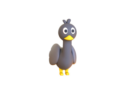 Cartoon Goose Cute 3D Model