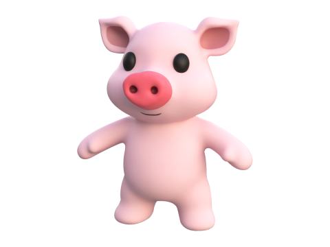 Little Animal Baby Character Pack 01 3Dモデル