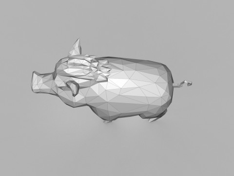Wild Boar Low Poly 3D-Modell