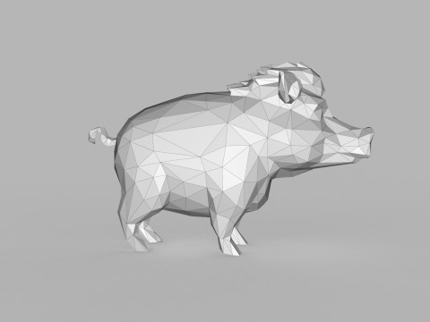 Wild Boar Low Poly 3D-Modell