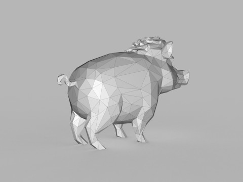 Wild Boar Low Poly 3D-Modell