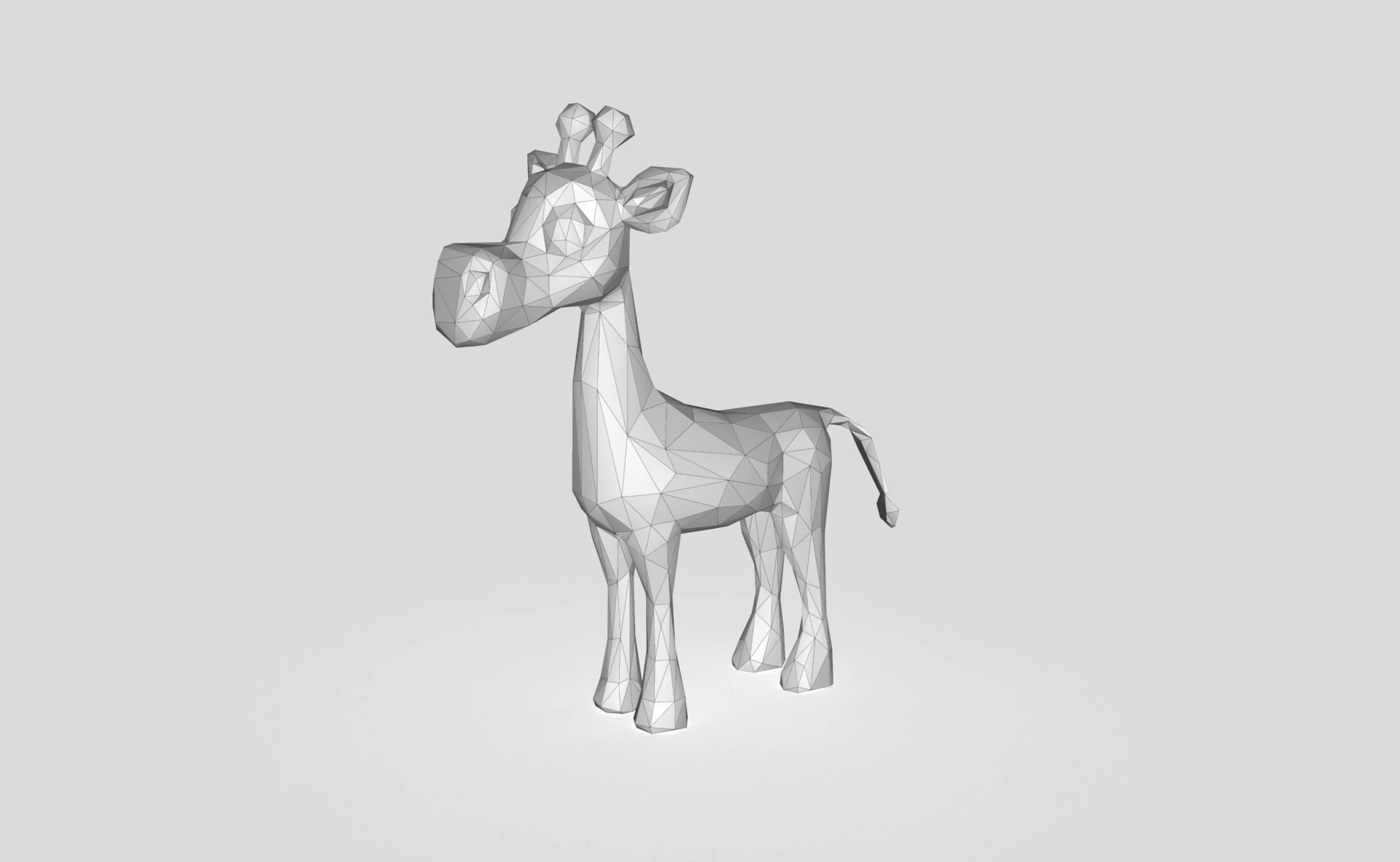 Giraffe Low-poly 3D Model .c4d .max .obj .3ds .fbx .stl .blend 