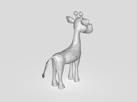 Giraffe Low-poly 3D Модель
