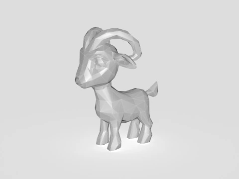 Kambing Poli Rendah Model 3D