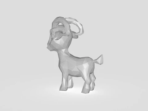 Goat Low-poly 3D Model