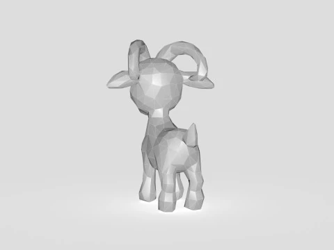 Goat Low-poly 3D Model