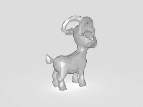 Goat Low-poly 3D Model