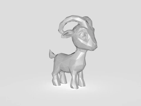 Goat Low-poly 3D Model